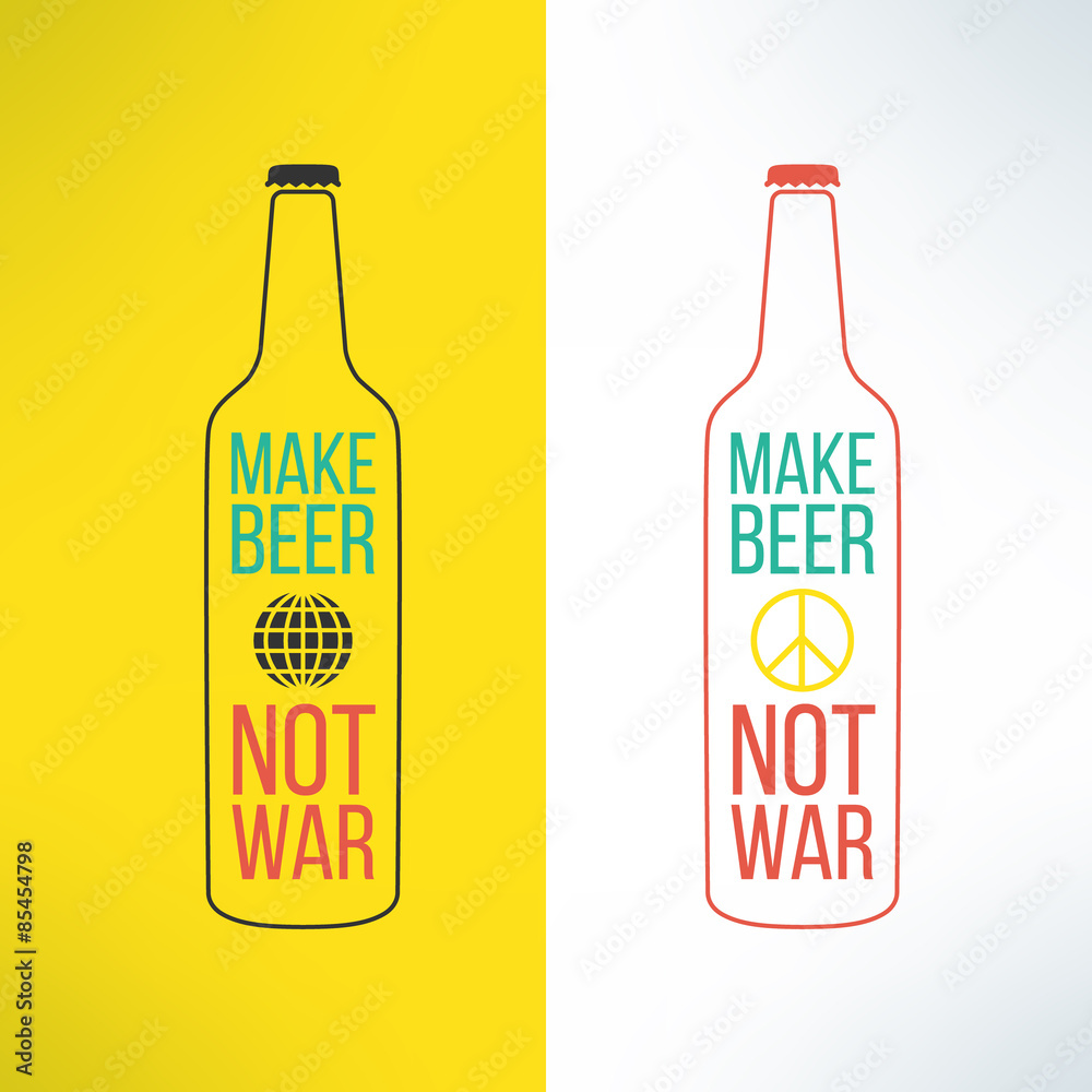 Vector beer bottle design background with a cool slogan on it Vector beer bottle design background with a cool slogan on it