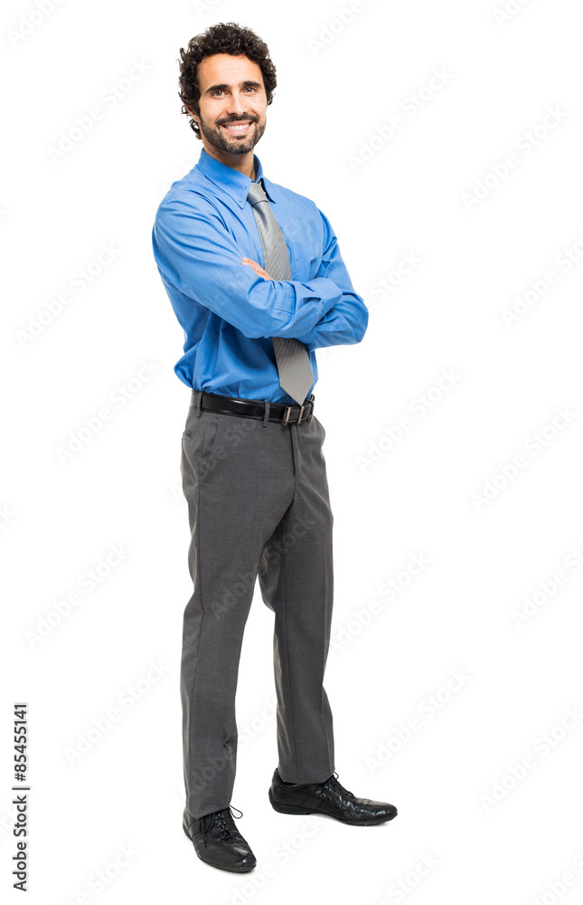 Smiling businessman portrait on white background Smiling businessman portrait on white background