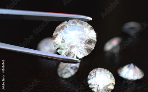 Jewelry tweezer and Diamonds