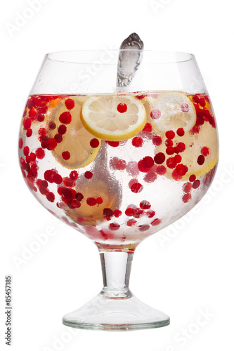 Cranberry lemon detox water photo