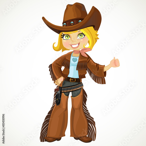 Cowgirl with colt