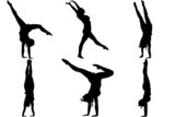 Silhouette gymnast dancer