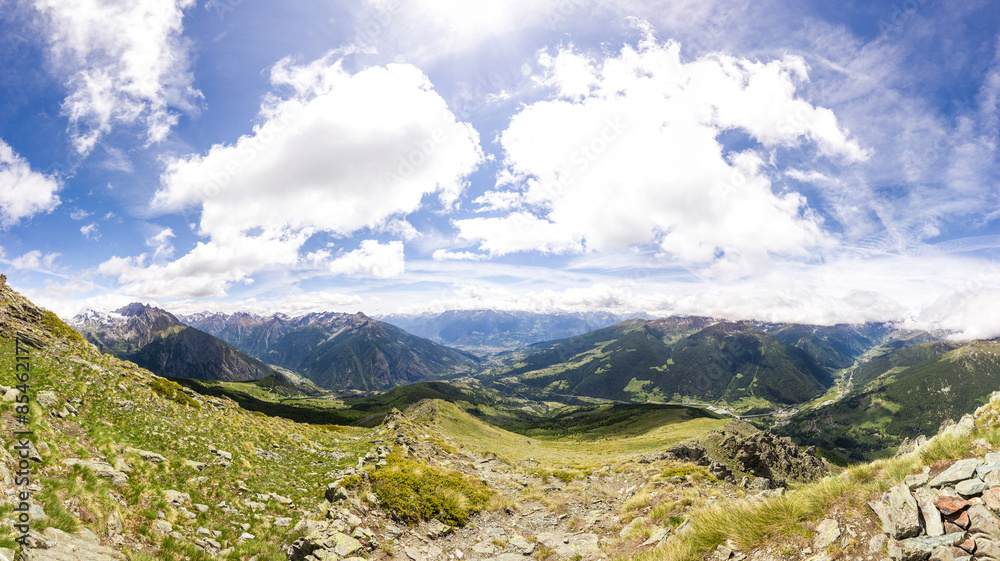 Panoramica su Aosta dal Mont Saron