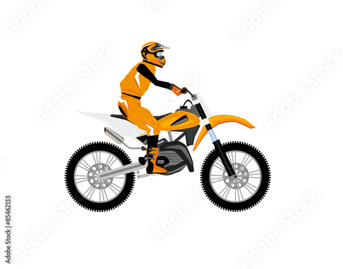 Fototapeta Naklejka Na Ścianę i Meble -  motocross motorcycle orange
