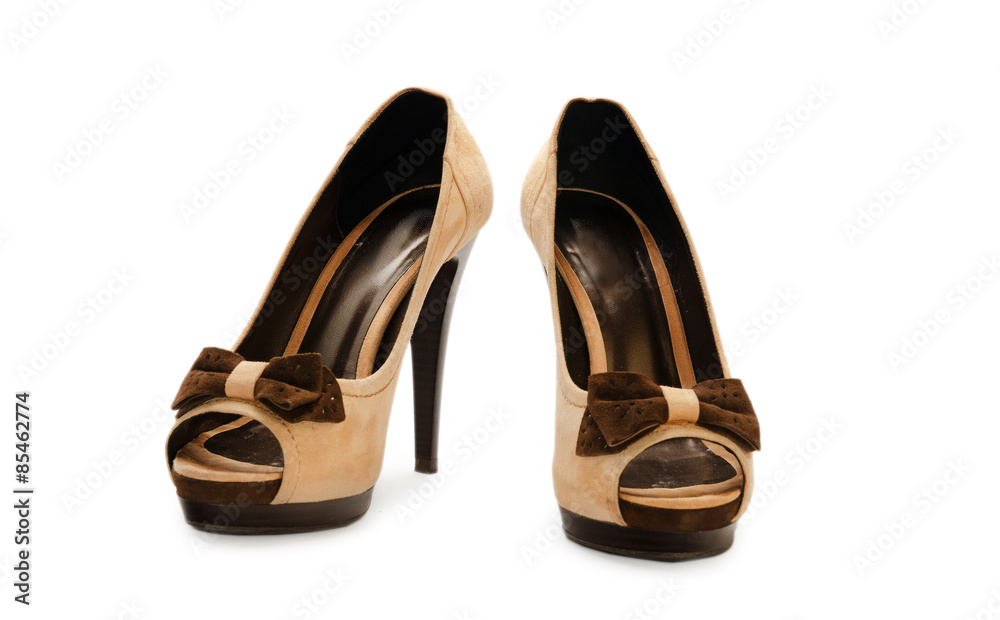 Woman shoes isolated on a white background Woman shoes isolated on a white background