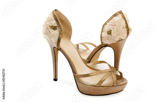 Woman shoes isolated on a white background