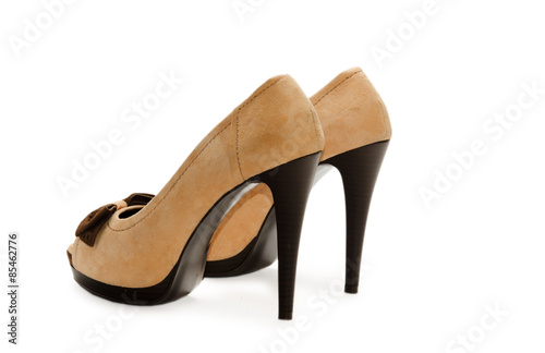 Woman shoes isolated on a white background