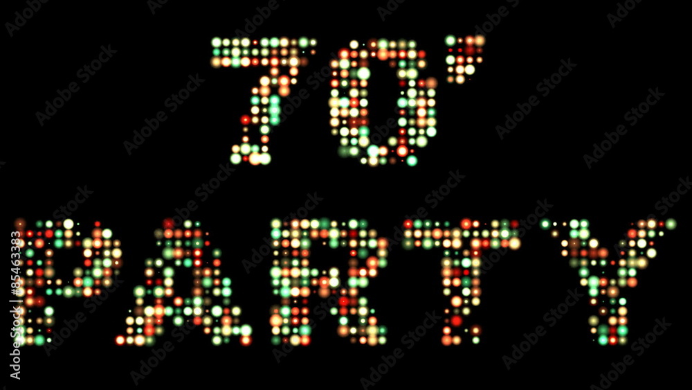 70 party led text 70 party led text