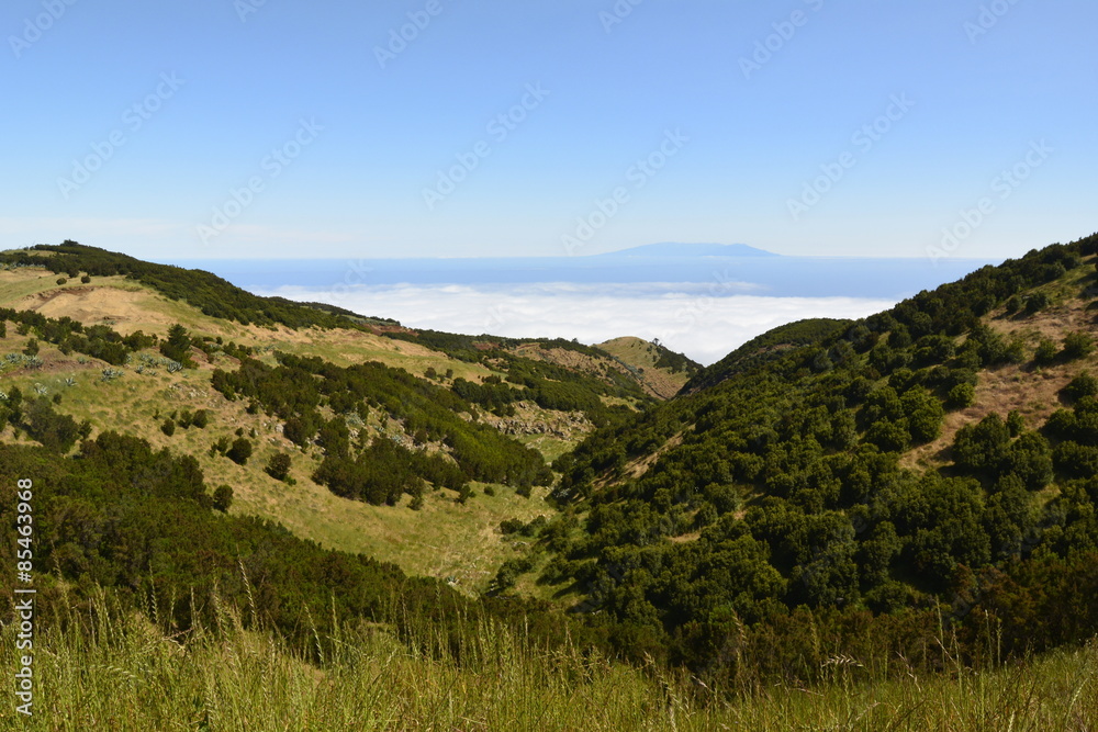Vista desde la meseta de Nisdafe. El Hierro. Canarias 