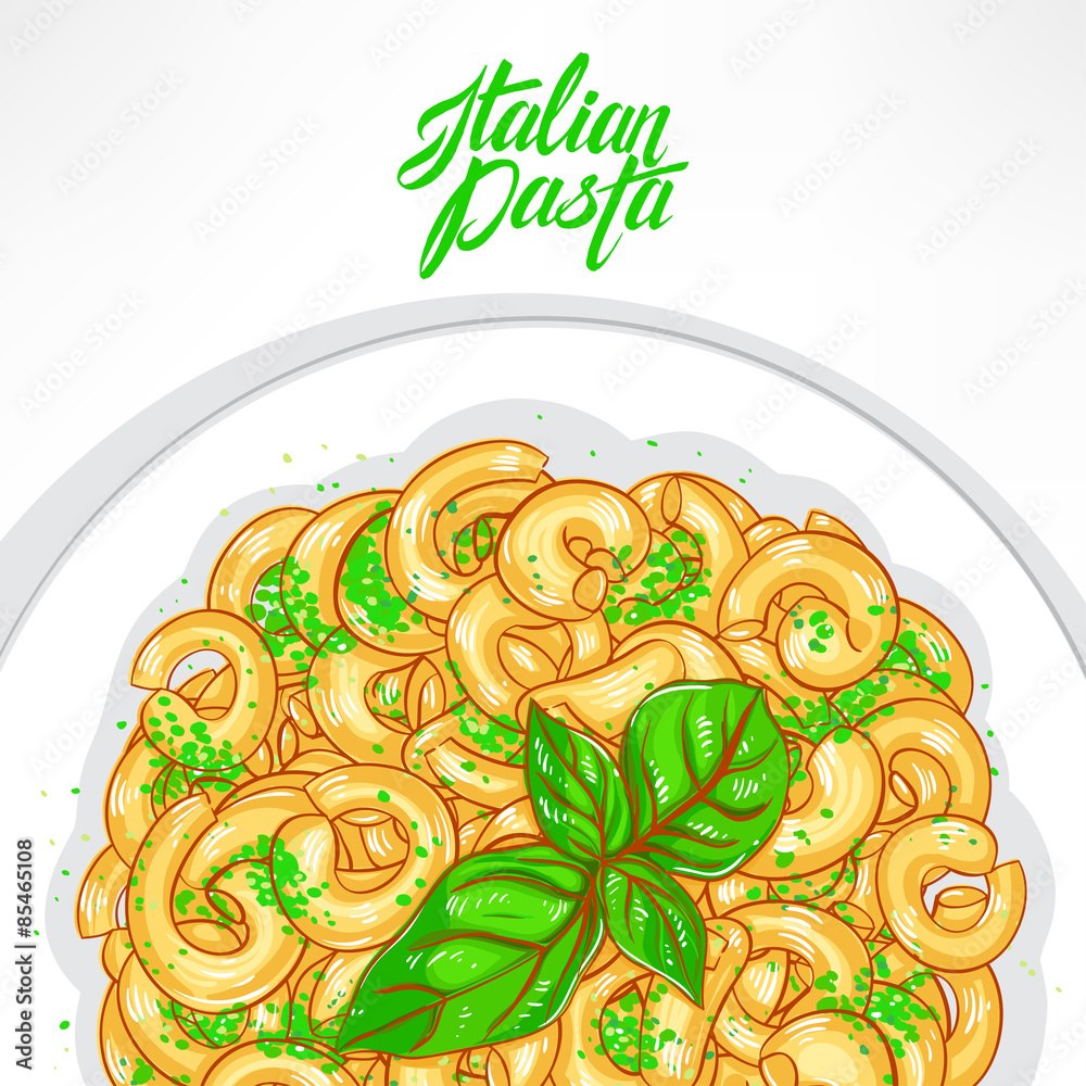 pasta with basil pasta with basil