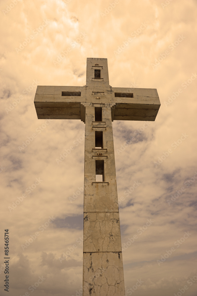 Kreuz unter Wolken, Pointe des Châteaux, Guadeloupe