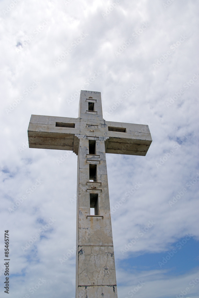 Kreuz unter Wolken, Pointe des Châteaux, Guadeloupe