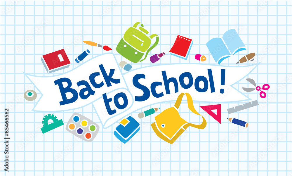 Back to school lettering or design template 