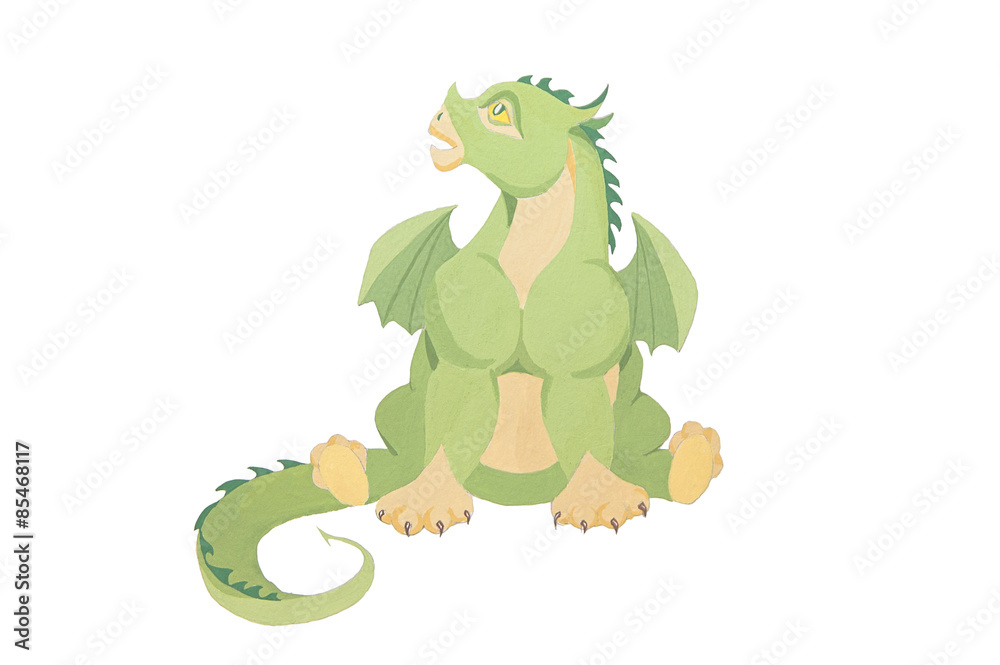 Fototapeta premium Cute baby dragon