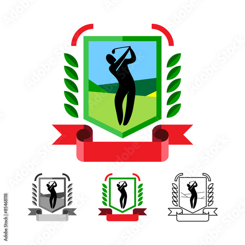 Golf emblems set