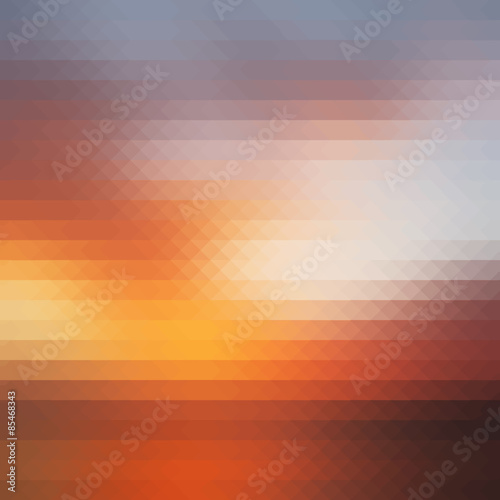 Sunset sunrise triangular polygon pattern background