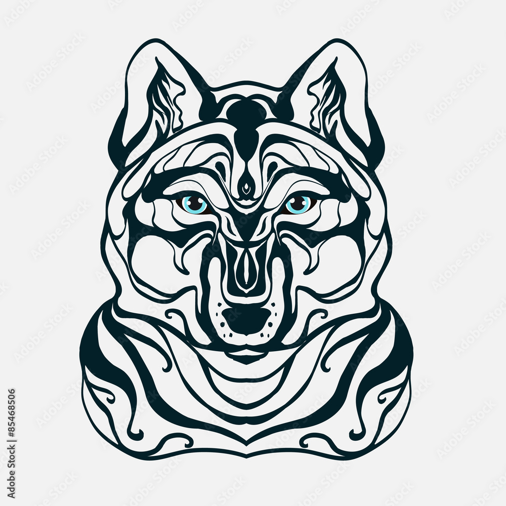 Obraz premium graphics wolf's head