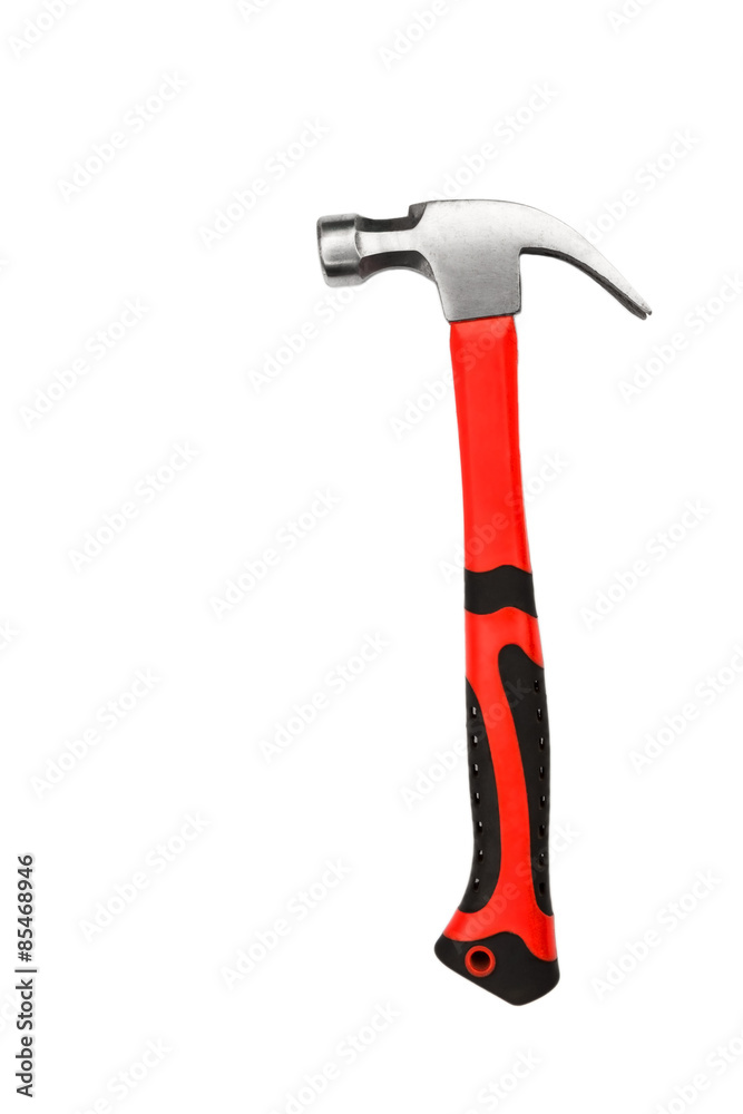 Steel hammer tool isolated on white. Steel hammer tool isolated on white.