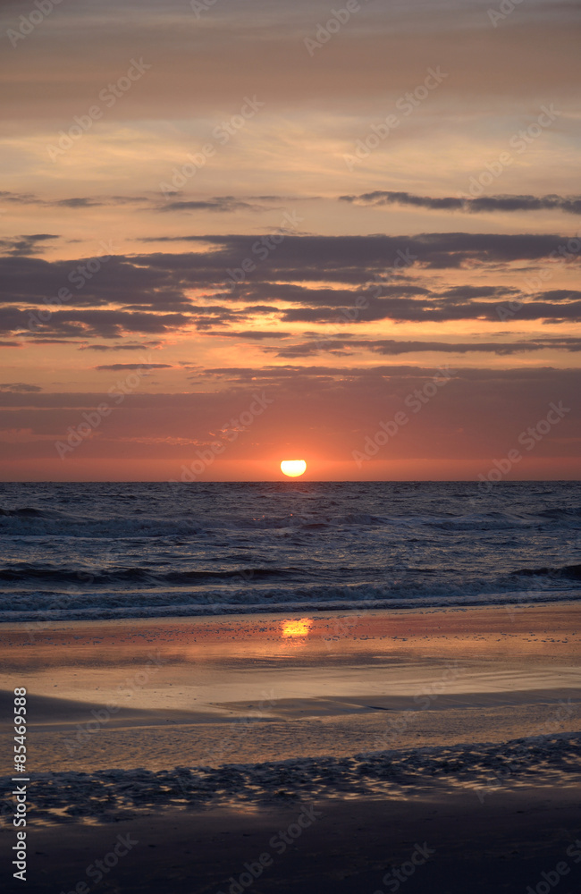 Sonnenuntergang Niederlande Nordsee