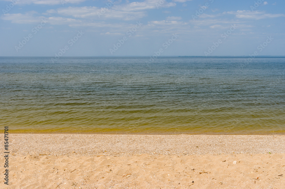 Earth, water and air - three elements of a summer landscape