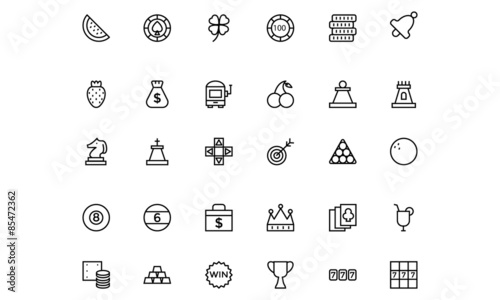 Casino Vector Line Icons 2
