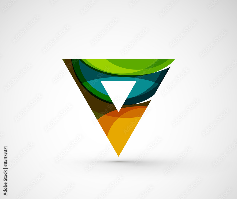Abstract geometric company logo triangle, arrow Abstract geometric company logo triangle, arrow