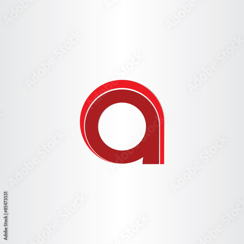 letter a red sign design