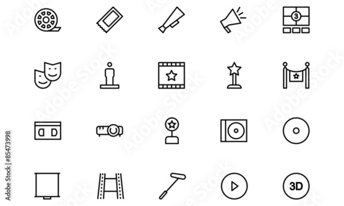 Cinema Vector Line Icons 7
