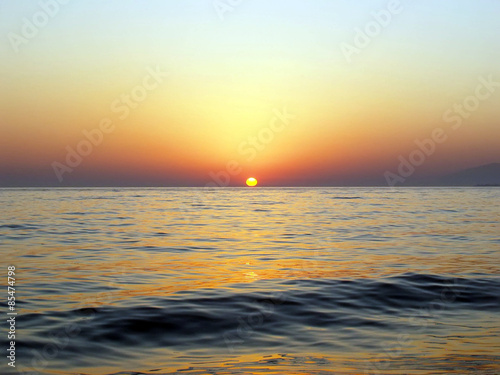 Beautiful sunset on the Black Sea