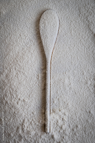 spoon with flour