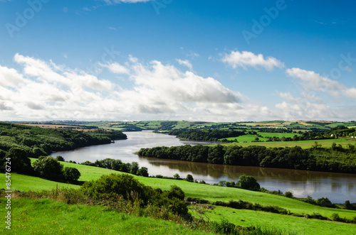 landscape with a river and hill  Cork county  Ireland