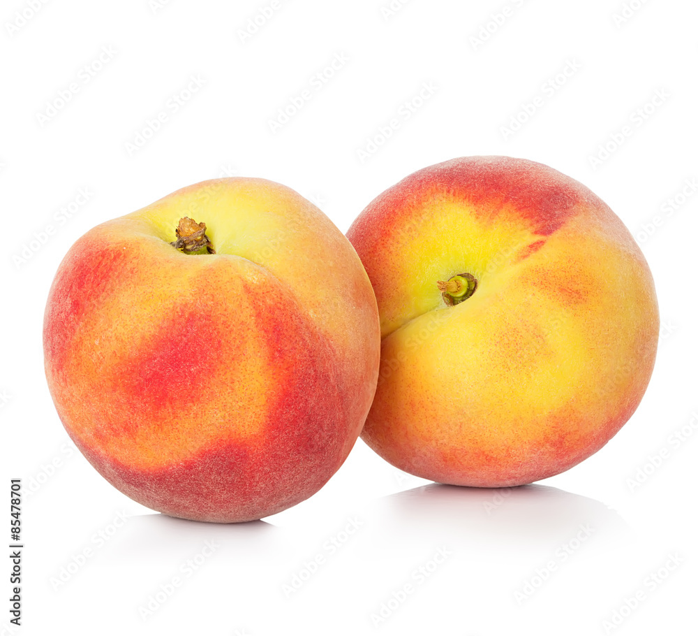 Peaches isolated on white background Peaches isolated on white background