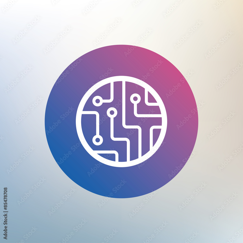 Fototapeta premium Circuit board sign icon. Technology symbol.