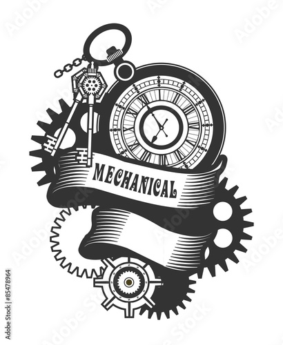 Steampunk Clock badge
