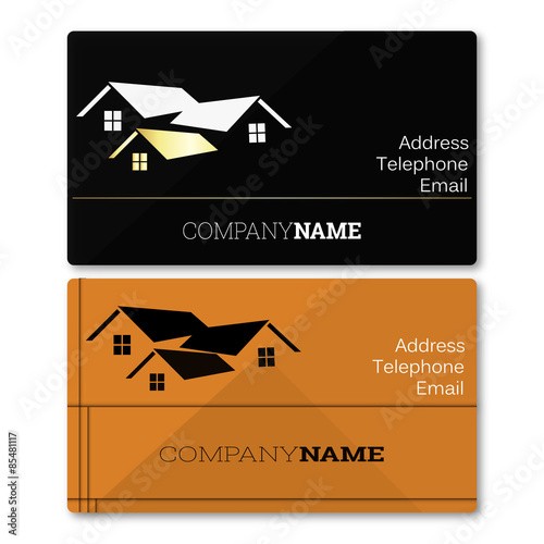 sale of real estate business card vector