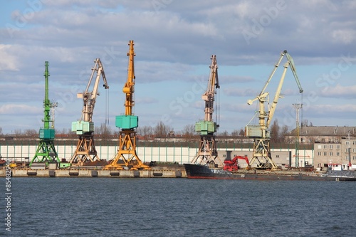 Dock with cranes