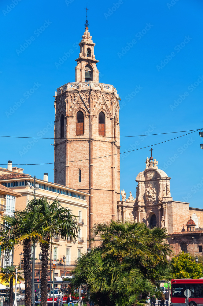 Miguelete tower and Cathedral in Valencia