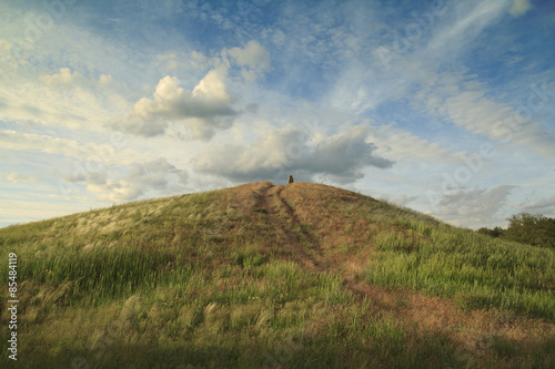 Mound at sunset