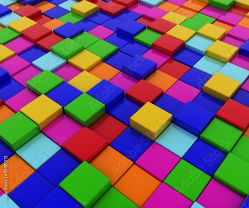 pattern of colored cubes