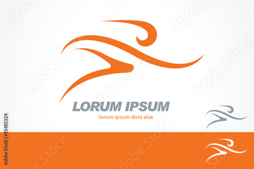 Running Gym Sport Man Symbol Icon Delivery Service Multiuse Editable template