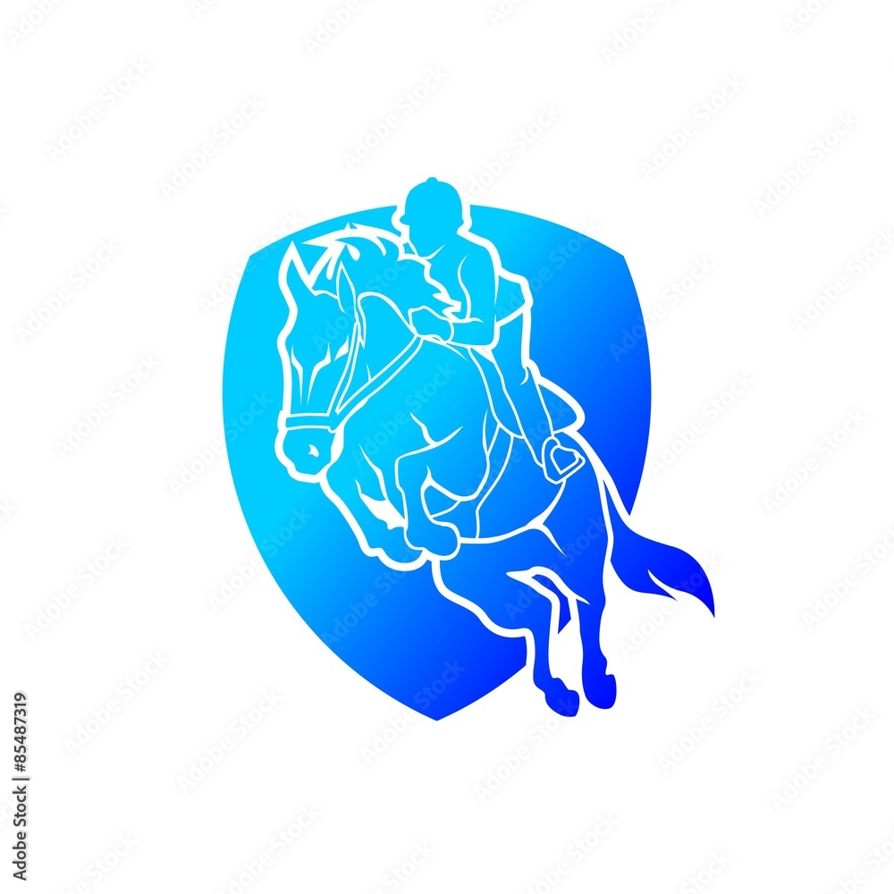 Fototapeta Szablon logo jeździeckiego