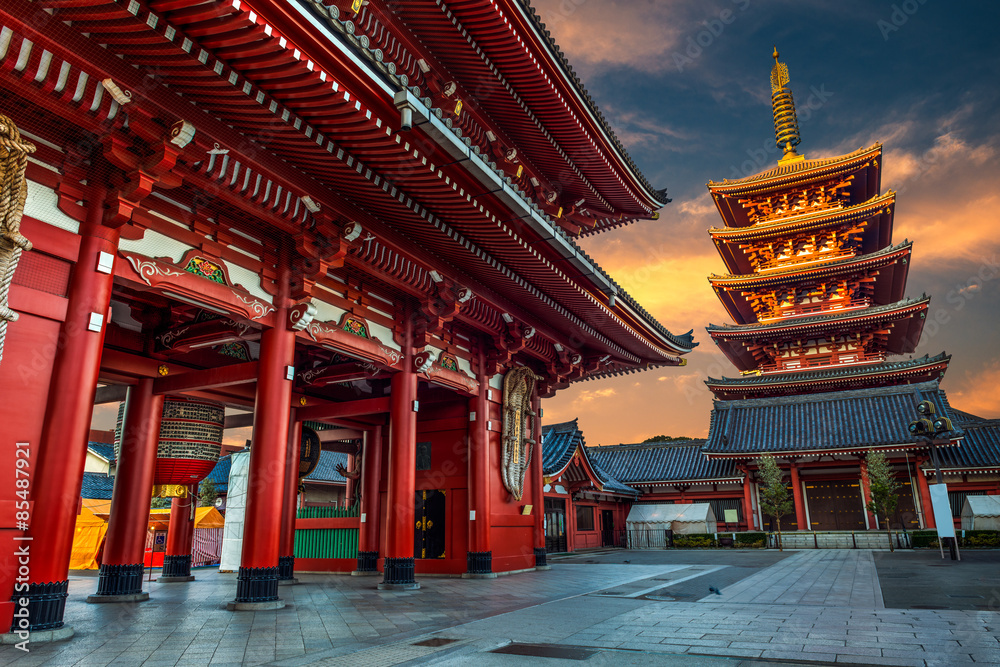 Fototapeta premium New Year at Sensoji Temple
