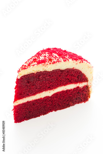 Red velvet cakes isolated