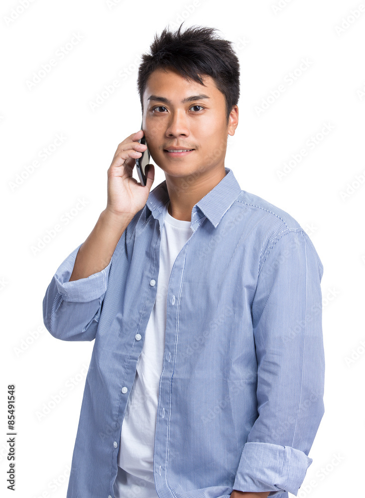 Man talk to cellphone Man talk to cellphone