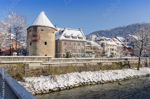 Riverbanks of Feldkirch in Austria  photo