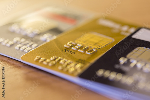 Row of Credit Cards