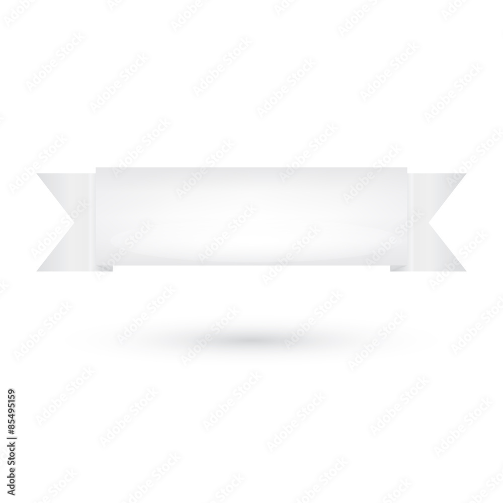 Grey ribbon with place for text Grey ribbon with place for text