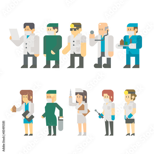 medical, doctor, nurse, vector, health, hospital, team, uniform,