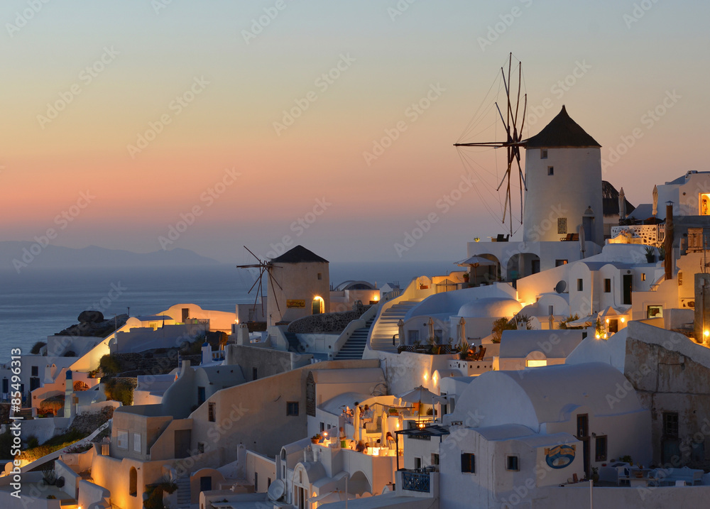 Fototapeta premium Sunset at Oia , Santorini