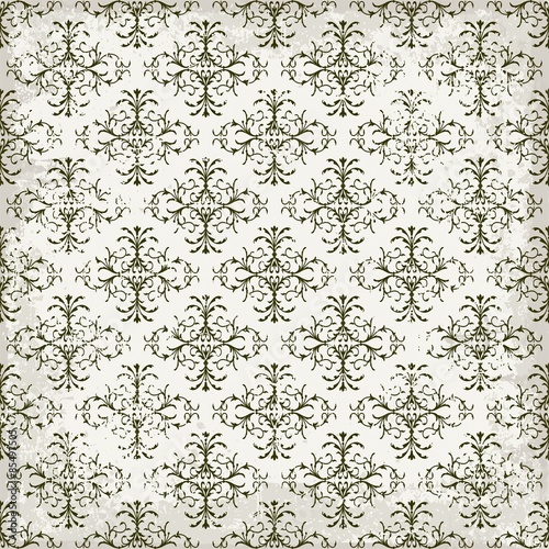 Vintage wallpaper in grunge style. Grunge effect can be removed.